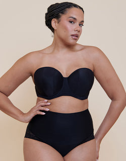 Magic Tummy Shaper Lace Control Brief Black