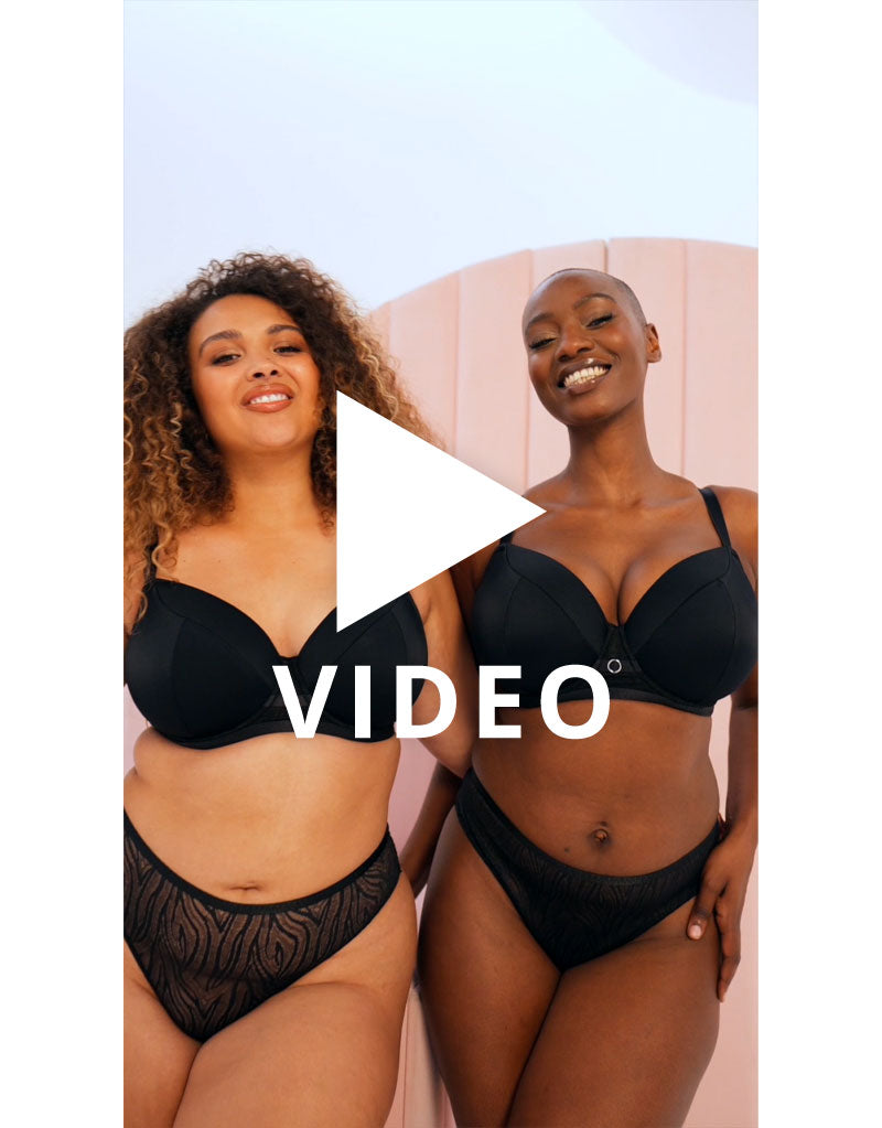 View the video lookbook for the Curvy Kate Daze t-shirt bra in Black