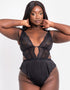 Scantilly After Hours Stretch Lace Teddy Black