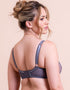 Scantilly Bound Blossom Deep Plunge Bra Steel Grey