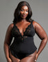 Scantilly Embrace Stretch Lace Teddy Black