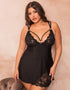 Scantilly Embrace Wired Deep Plunge Chemise Black