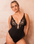 Scantilly Embrace Stretch Lace Teddy Black