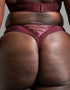 Scantilly Laced Up High Waist Thong Merlot