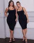 Scantilly Mirage Wired Plunge Slip Dress Black