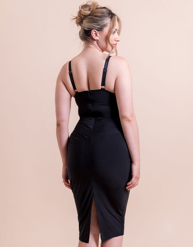 Scantilly Mirage Wired Plunge Slip Dress Black