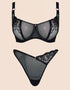 Scantilly Ornate Balcony Bra Black