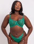 Scantilly Ornate Balcony Bra Emerald