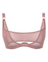 Scantilly Peep Show Deep Plunge Bra Dusty Rose