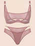 Scantilly Peep Show Deep Plunge Bra Dusty Rose