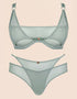 Scantilly Peep Show Deep Plunge Bra Sage Green