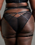 Scantilly Scandal Suspender Belt with Leg Harness Black