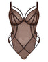 Scantilly Senses Plunge Bodysuit Leopard Brown