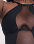 Scantilly Swerve High Neck Wired Bodysuit Black