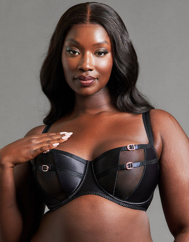 Scantilly Unbuckled Padded Half Cup Bra Black