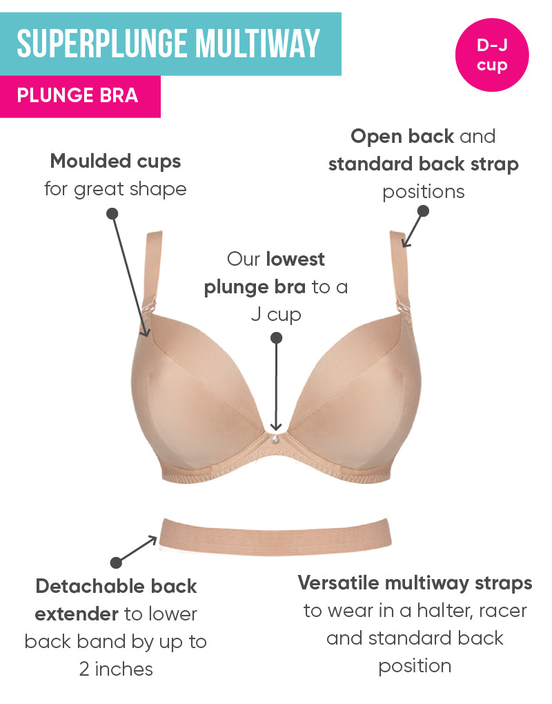 Full Effect Push-Up Padded Underwired Bra with Multiway Straps