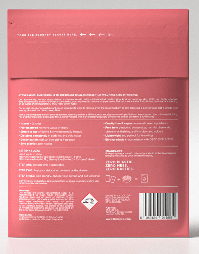 The Lab Co Laundry Strips 32 Pack Energising