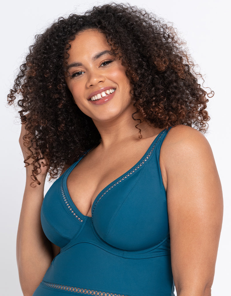 Curvy Kate First Class Plunge Swimsuit Deep Teal – Curvy Kate CA