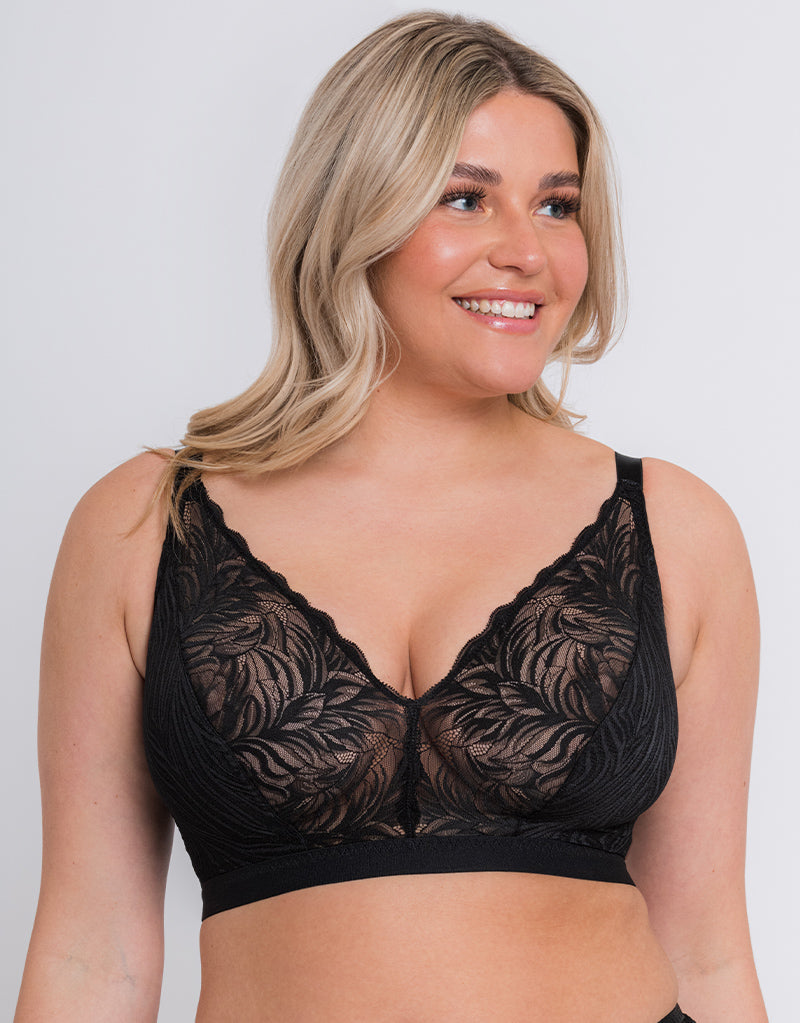 NWOT Curvy Kate Lingerie Thrill Me Ruffle Plunge Bra | 30DD | 30E | 28F |  Lace