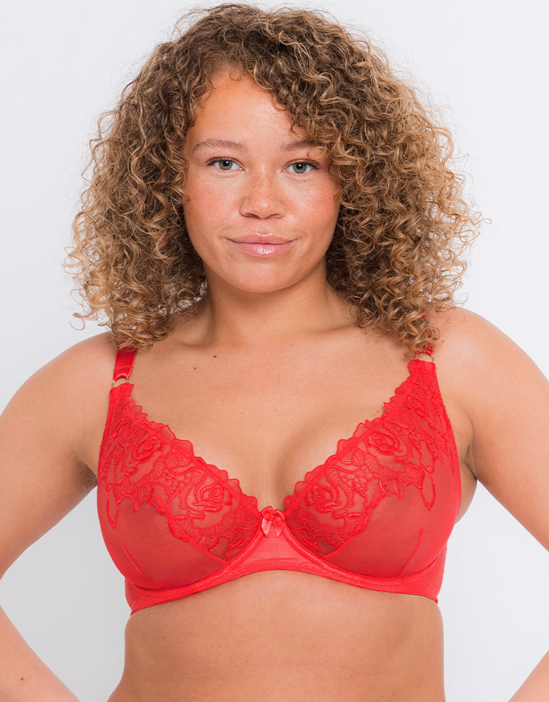Curvy Kate Stand Out Scooped Plunge Bra Fiery Red – Curvy Kate CA