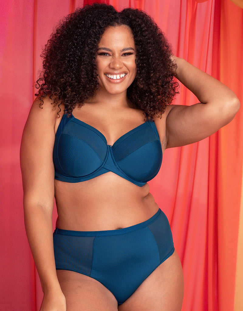 Curvy Kate WonderFully Full Cup Side Support Bra Deep Blue - 32HH