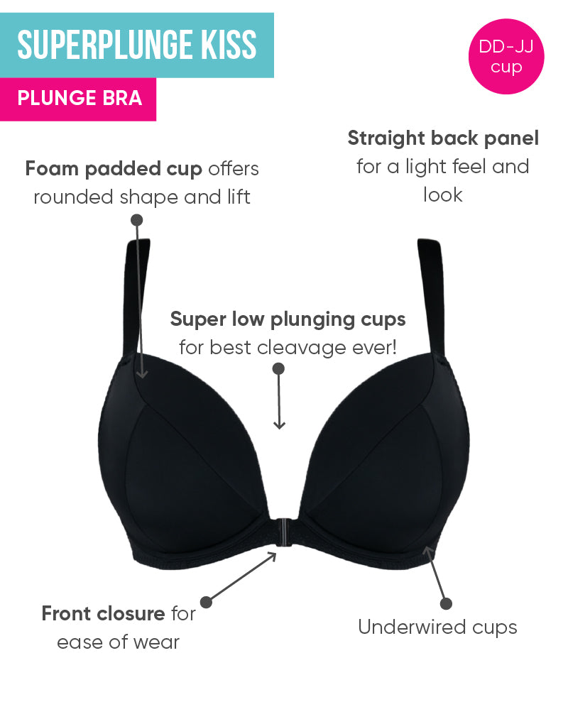 Superplunge Kiss Padded Front Close Plunge Bra